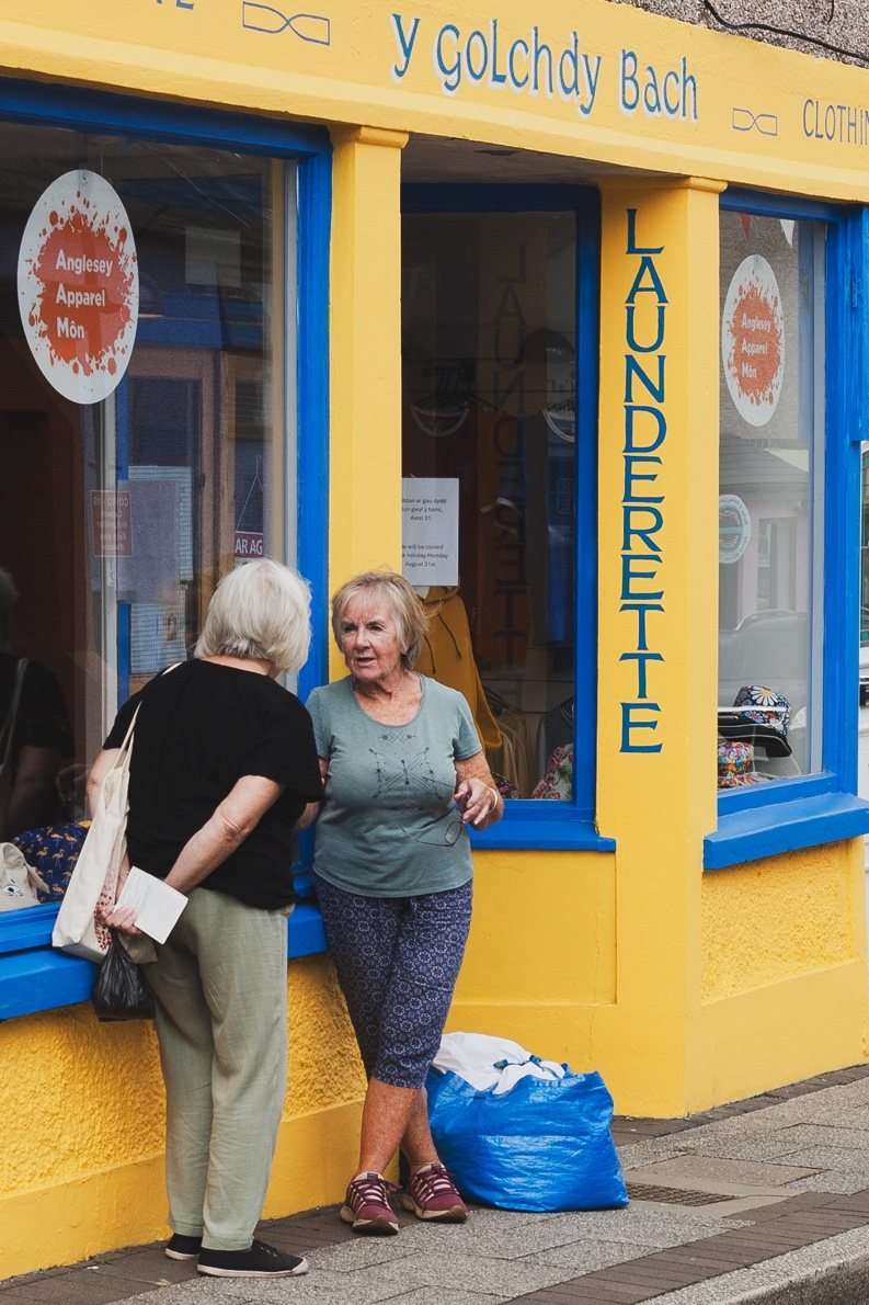 Ladies Talking Outside Of The Laundrette — CEMAES, ANGLESEY